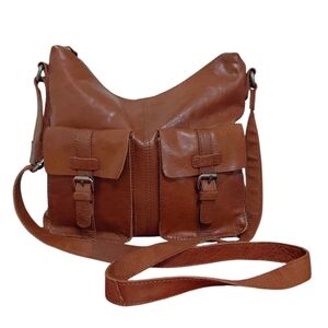 Spikes & Sparrow Brandy Leather Crossbody Messenger Shoulder Bag